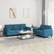 Maison Exclusive ensemble de canapé 2 pièces avec coussins, velours bleu