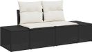 vidaXL Banc de jardin Noir Polyrotin 4 places