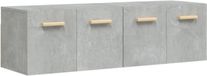 vidaXL Wandkasten - Set van 2 - 60x36,5x35 cm - Bewerkt Hout - Betongrijs
