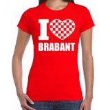 Bellatio Decorations Shoppartners Bv Rood I love Brabant - T-shirt - Dames - Maat L
