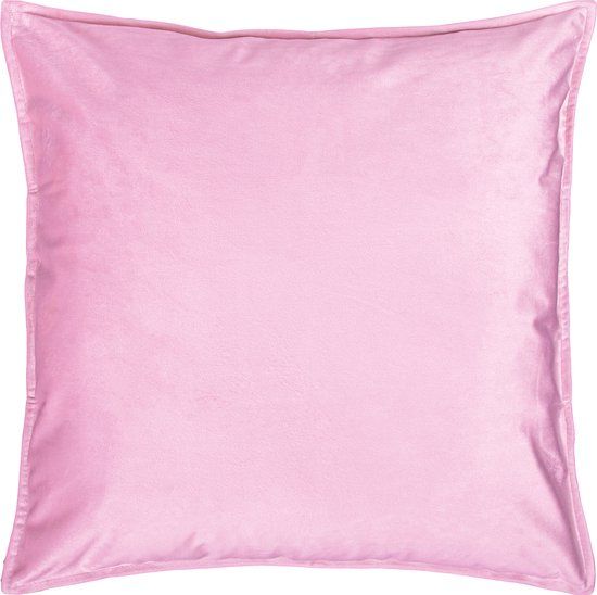 QUVIO Sierkussenhoes - 45x45cm - Fluweel - Roze