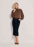 MADELEINE Rok Lange jeansrok in potloodmodel donkerblauw