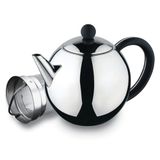 Grunwerg ST-050X Café Olé Rondo Theepot met thee-ei – 18/10 roestvrij staal, 50 oz, 1500 ml