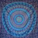 Unyqoos® Tapisserie murale Mandala - 100% Coton, Coloré, Design Bohème Oriental, Bleu, 210 x 230 cm