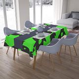 Bonamaison Tafelkleed, Anti-Mold, Sneldrogend, Waterdicht, 100% Polyester Tafellaken, Neon groene rook, 140 x 200 Cm
