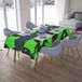 Bonamaison Tafelkleed, Anti-Mold, Sneldrogend, Waterdicht, 100% Polyester Tafellaken, Neon groene rook, 140 x 200 Cm