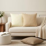 vidaXL - Kussensloop - 12 st - HEERLEN - Taupe - 45 x 45 cm - Polyester