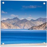 Merkloos / Sans marque Tuinposter - Meer aan de Rand van Berggebied - 50x50 cm - Kunststof - Landelijk