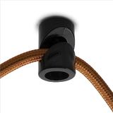 Amarcords - 5 plafondhaken voor lampen en hangers. Verticale plafondhaak met zichtbare kabelverstelling - Elektrische kabelontkoppelaar kleur ZWART