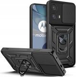 Techsuit Hoesje geschikt voor Motorola Moto G73 - Camshield Back Cover - Zwart