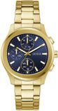 Guess Palmer GW1048G2 Herenhorloge, Analoog, Quartz, Roestvrij Staal, Goudkleurig, 40mm