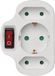 Multiprise - Set van 2 - Adaptateur de prise triple avec interrupteur - Euro + prise de terre - Blanc