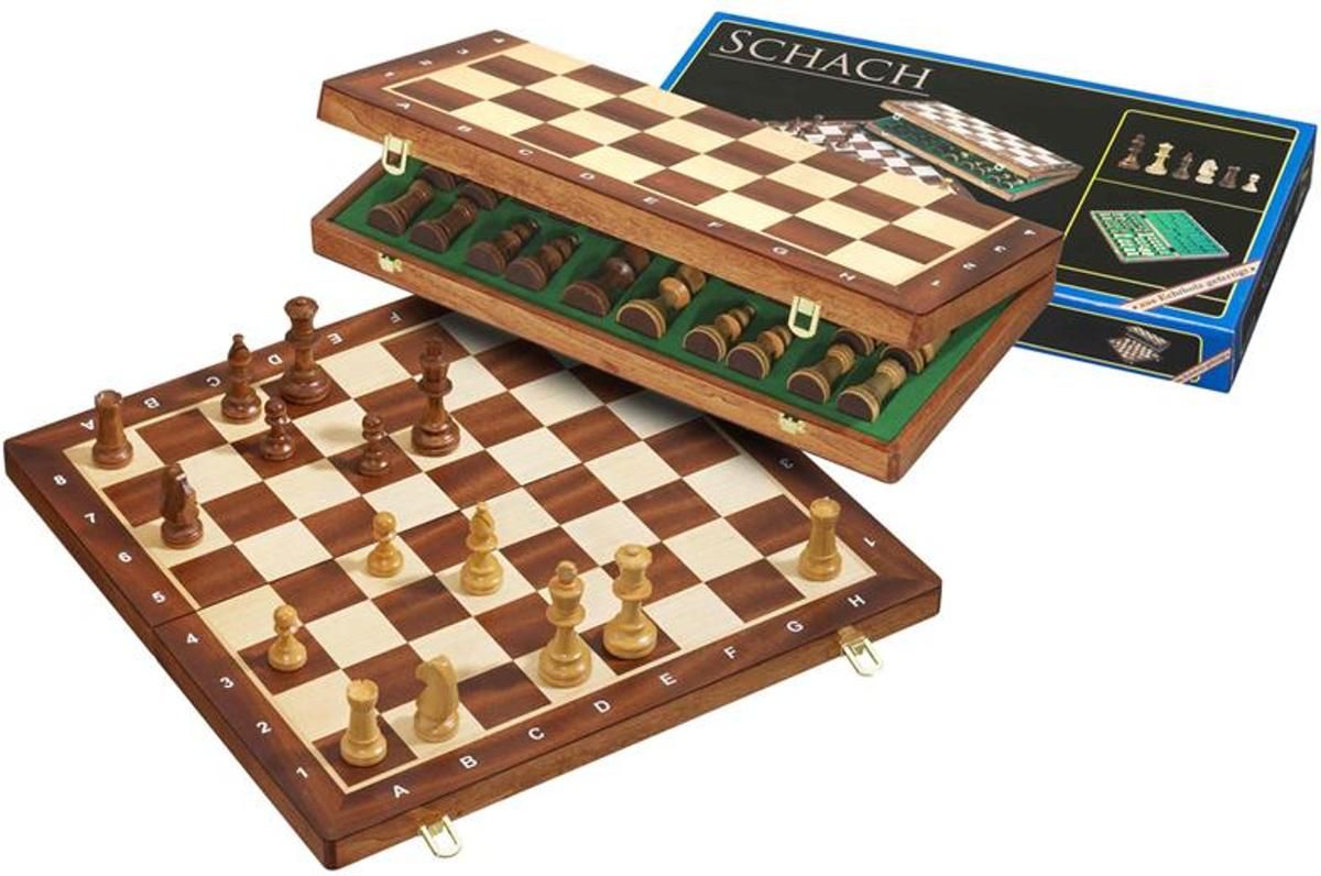 Philos Schaakcassette De Luxe Kh 90mm - Bruin - Hout - Unisex