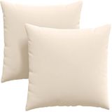 vidaXL - Zitkussens - 2 stuks - Stof - Beige - 60 x 60 cm