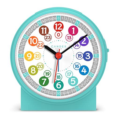 Cander Berlin MNU 1009 T kinderwekker - Turkoois - Stil - Licht - Snooze