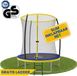 Zero Gravity trampoline Ø 183 cm – kindertrampoline met slim opvouwbaar veiligheidsnet – incl. ladder – max. 50 kg - ronde tuintrampoline - Ultima 4 Fun Edition