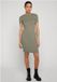 Urban Classics Dames Basic Slim Fit T-Shirt Jurk olijf XS