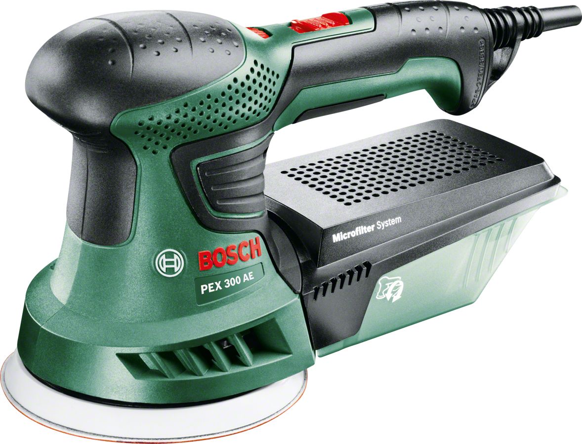 Bosch PEX 300 AE Excentrische Schuurmachine - 270W - 125mm - Klittenband - Zwart/Groen
