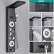 StarTech Regendouche 8006 Douchekolom met Waterval, SPA-Lichaamsmassagejets, Draaibaar, LED-Temperatuurindicator, Badkraan met Mengkraan, Roestvrij Staal 304, Zwart
