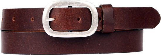 Petrol Industries Riem Dames - Broekriem - Verstelbaar - Leer - Bruin - 95 cm - L