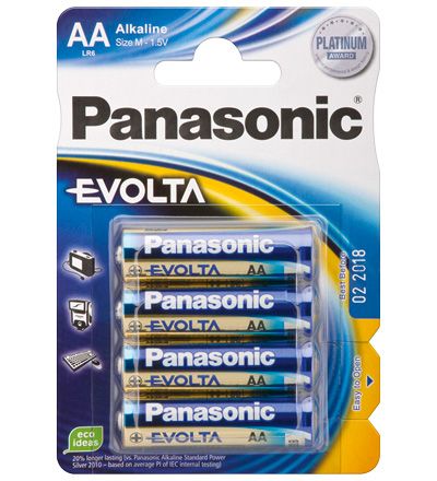 Panasonic EVOLTA LR6 AA Alkaline Batterijen - 4 stuks