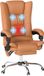 Vinsetto Massage Office Chair Kunstleder, Metall 64L x 70B x 110-118H cm Braun