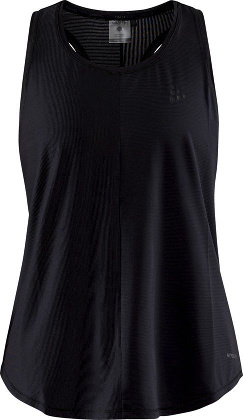 Craft Core Charge Rib Singlet W Dames Sporttop - Zwart - Maat L