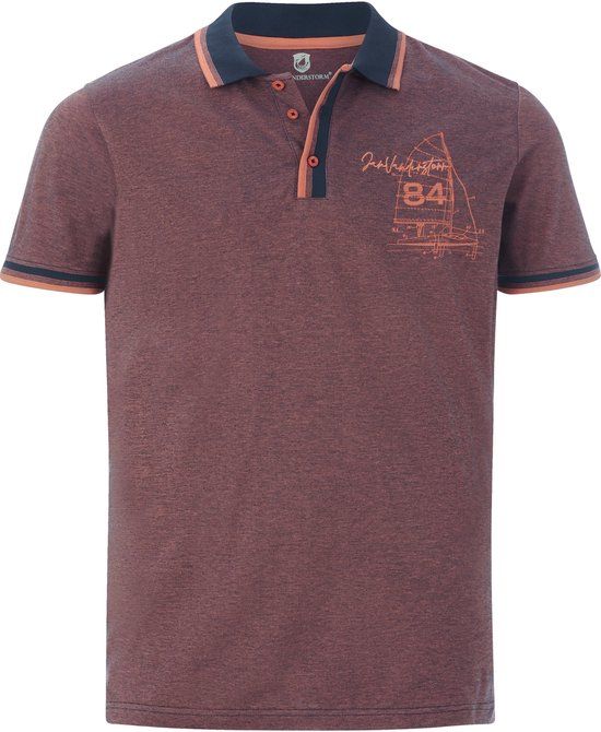 Jan Vanderstorm heren Poloshirt - 7XL - Lichtoranje