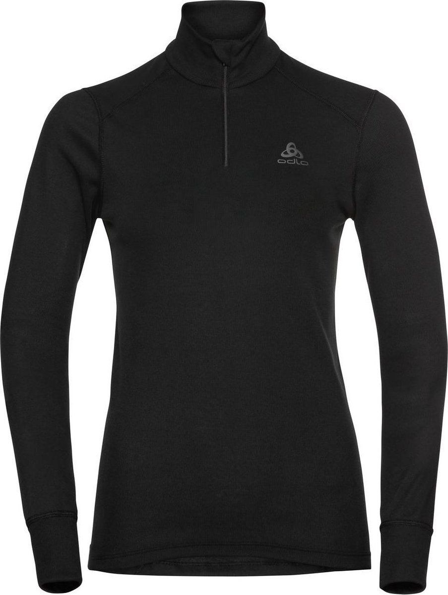 ODLO Bl Top Turtle Neck L/S Half Zip Active Warm Eco Thermoshirt Dames - Maat S - Zwart