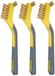 Amazon Basics Messing miniborstels, zachte handgreep, 3 stuks