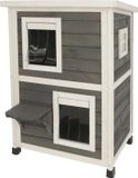 Kerbl Kattenhuis Family 57x55x80 cm Grijs/Wit
