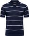 OMBRE Polo - Regular Fit - Viscose - Korte Mouw Donkerblauw / Wit XL