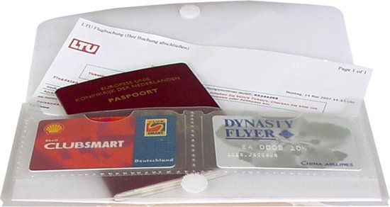 EXXO-HFP DL Reisdocumentenmap - Klittenband - Kleurloos - 10 stuks