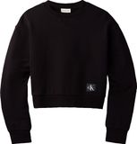 Calvin Klein Jeans French Terry Woven Label Crewneck Sweatshirt Zwart L