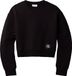 Calvin Klein Jeans French Terry Woven Label Crewneck Sweatshirt Zwart L