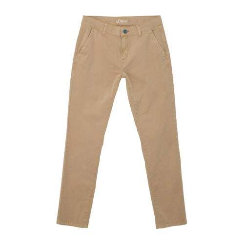 s.Oliver s.Oliver slim fit broek zand