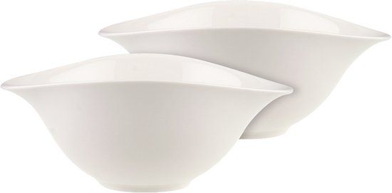 Villeroy & Boch Vapiano Saladeschaal-set 2dlg - Porselein - Wit - Rond