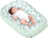 Medi Partners Babynest Knuffelnest 100% Katoen Wafel Reisbedje Voor baby's Zuigelingen 100x60x15cm Veilige sluiting (Egels met munt Wafel)