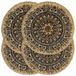 VidaXL Placemats 4 pcs round 38 cm jute dark blue