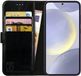 Rosso Element Book Case Wallet Hoesje Geschikt voor Samsung Galaxy S24 Plus | Portemonnee | 3 Pasjes | Magneetsluiting | Stand Functie | Zwart