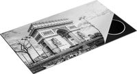 Chefcare Inductie Beschermer Arc de Triomphe - Zwart Wit - 95x55 cm