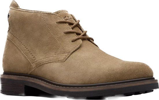 Clarks Newford Mid Heren Bottine Dark Sand Suède Maat 44