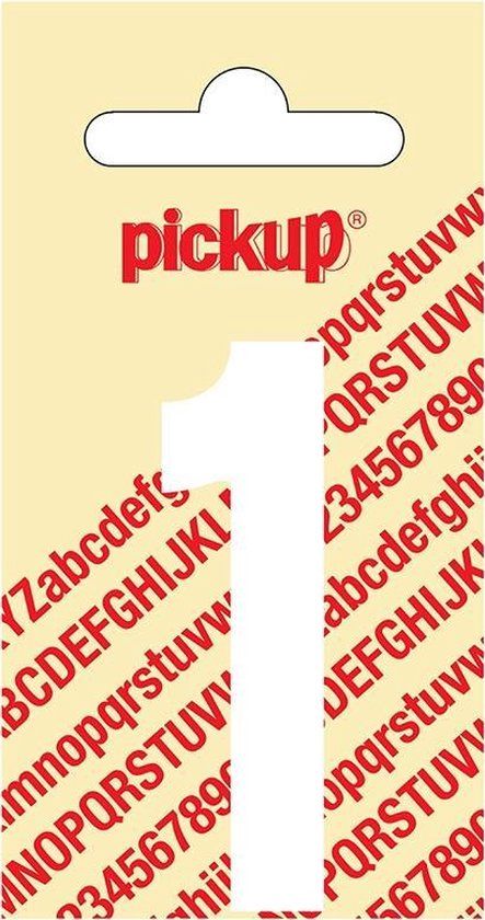 Pickup Plakcijfer Nobel 60 mm Wit