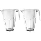 Santex Waterkarraf - 6x - 2,25 liter - onbreekbaar kunststof - schenkkan - limonadekan - bier pitcher