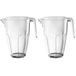 Santex Waterkarraf - 6x - 2,25 liter - onbreekbaar kunststof - schenkkan - limonadekan - bier pitcher
