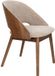 Dutchbone Velore Eetkamerstoel Walnoot/Beige