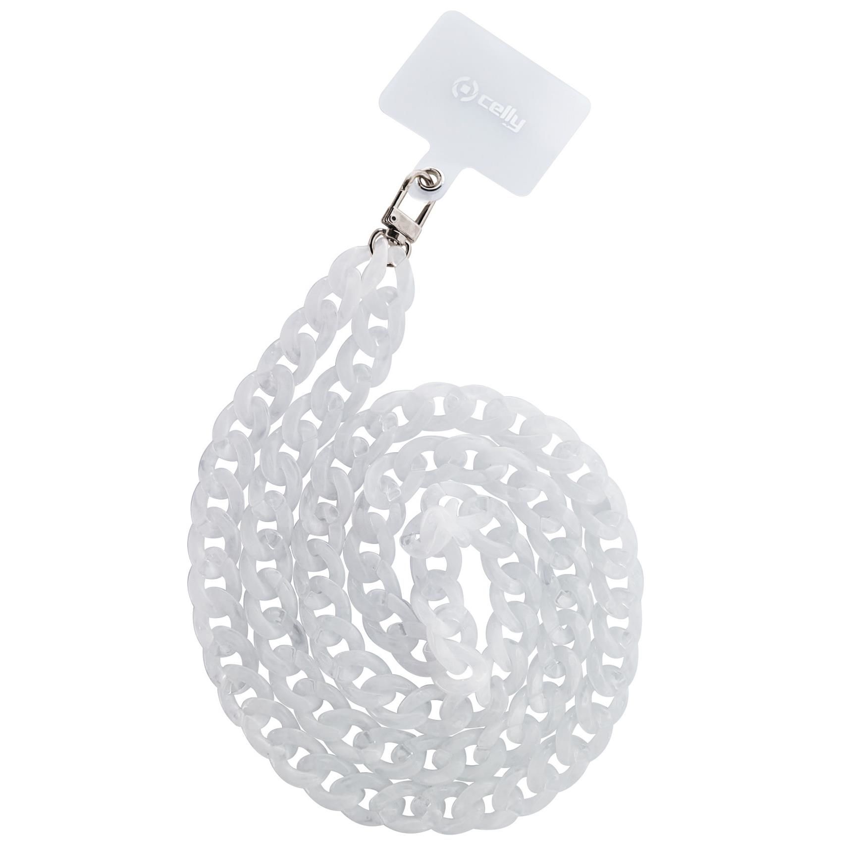 Celly LACETMARBLEWH Mobile Phone Lanyard - White