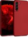 kwmobile hoesje geschikt voor Samsung Galaxy S21 - Hoesje voor smartphone - Back cover in metallic donkerrood