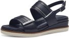 Tamaris - Dames - Plateau sandalen - Blauw - Maat 40
