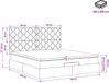 vidaXL Ottoman Bed with Mattress Dark Blue 180 x 200 cm Velvet